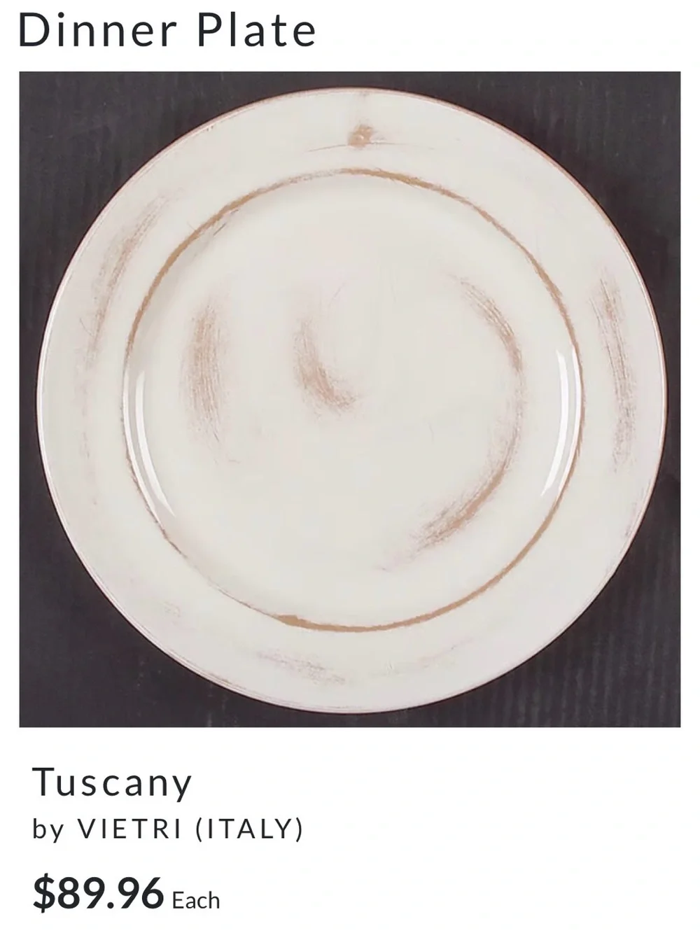 Vietri Tuscany Italian Terracotta 10.75” Dinner Plates Set of 4